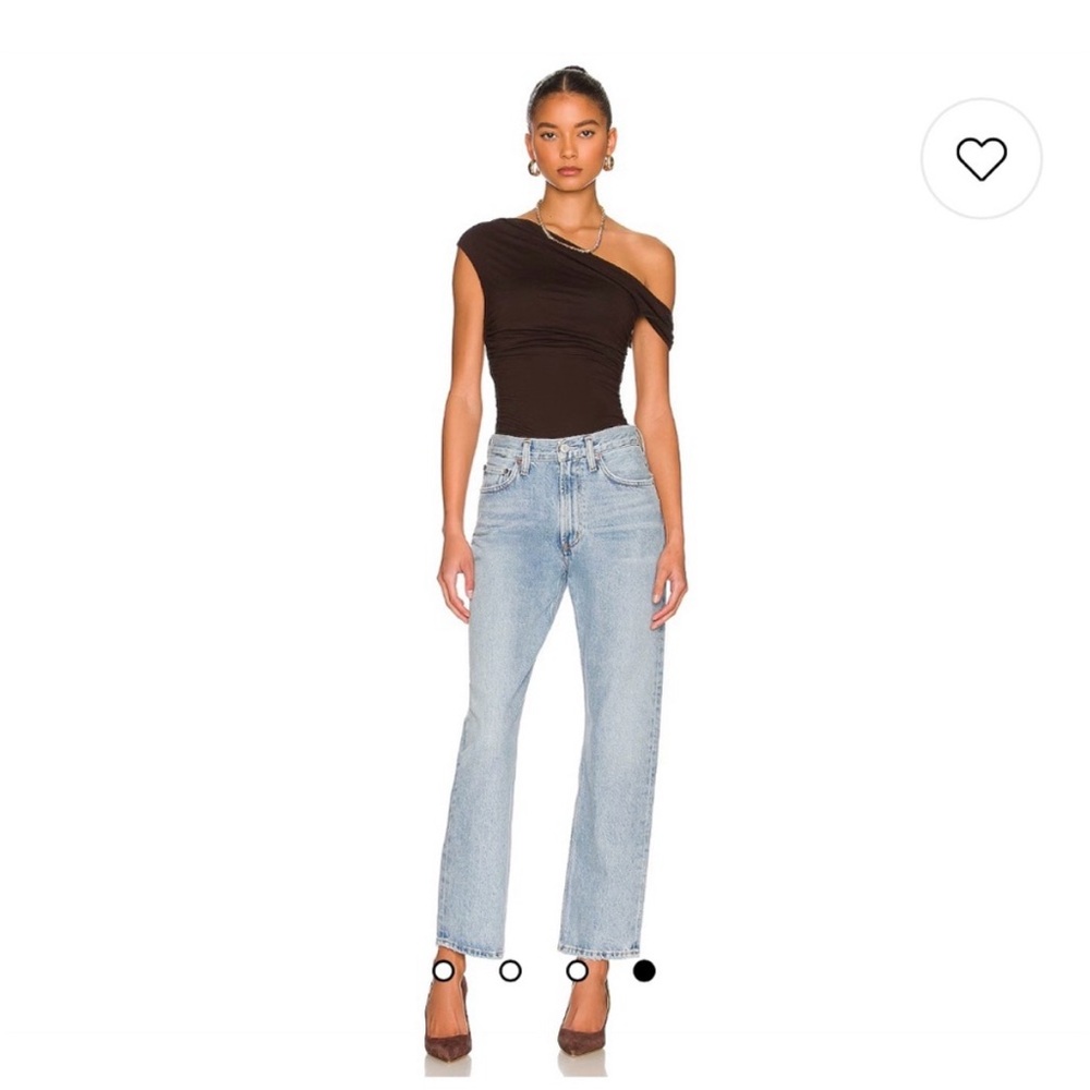 AGOLDE Mia Midrise Straight in Dimension Light Blue Jeans